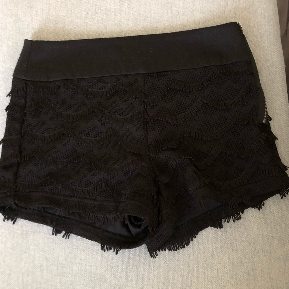 Black lace shorts